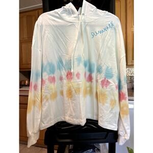 Hoodie, tie-dye & graphics lightweight, sz XL, $22